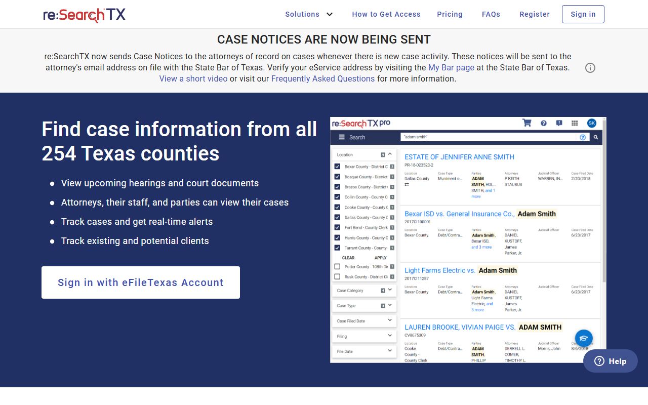 Schleicher County court records re:SearchTX portal